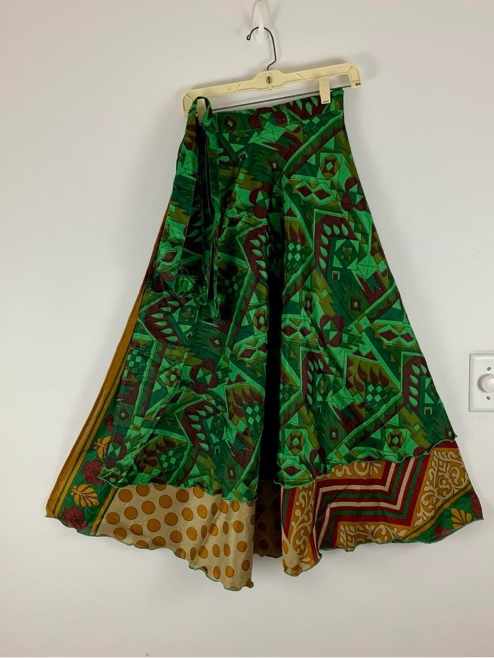 Reversible Wrap Maxi Skirts BINW417